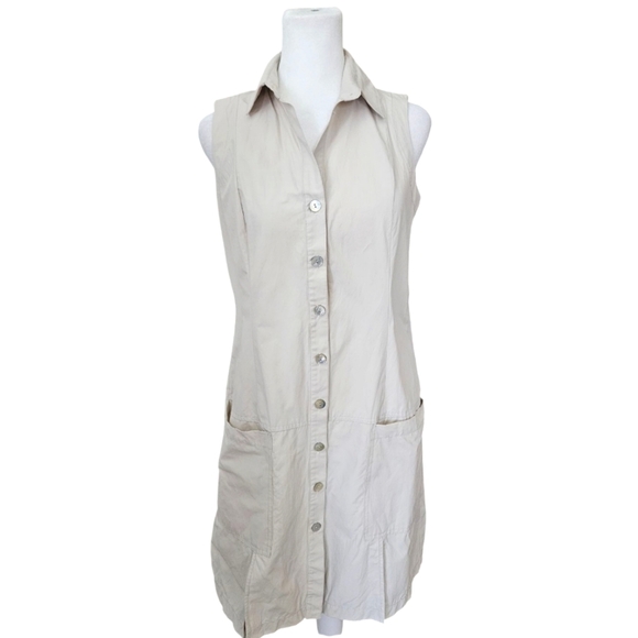 FINLEY Peyton Audio Techno Blend Parachute SAND Swing Shirt Dress. Size XS - Picture 1 of 16
